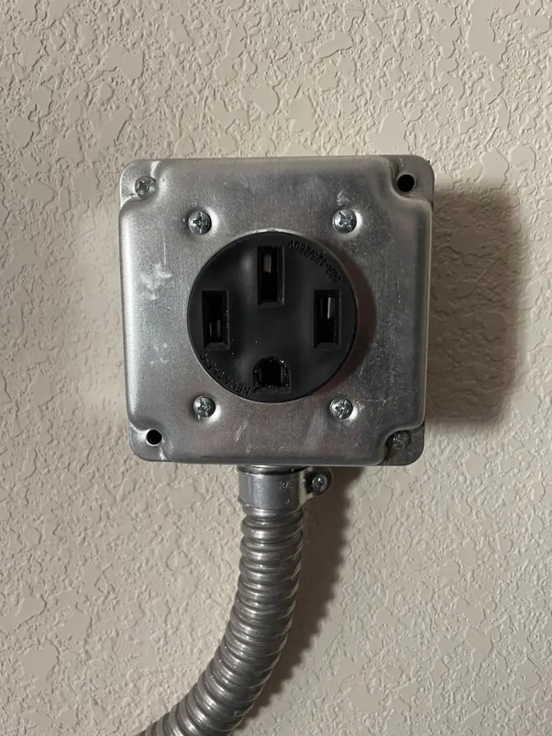 NEMA 14-50 outlet installed for Smart Home Electrical in Candler-McAfee